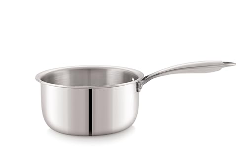 Image of Anjali Tattva Triply Stainless Steel Sauce Pan- 1500ml with SS Lid Heavy-Duty Triply Base Induction & Gas Compatible Even Heat Distribution-TVTSPL16