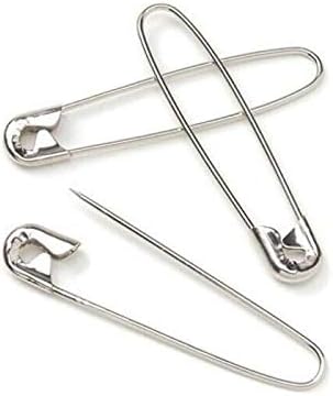 100 Silver Coil-Less 3/4'' Long Safety Pins Just add Beads