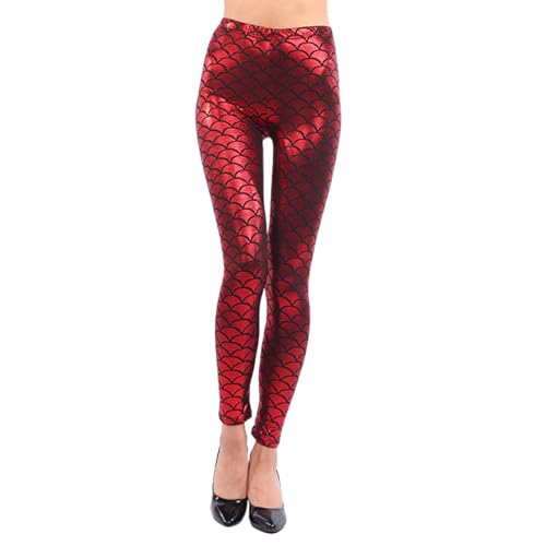 Leggings de sirena para mujer, pantalones brillantes de cintura alta, para carnaval, escamas de pescado brillantes, pantalones para mujer, leggings de discoteca de los 80, leggings para mujer,
