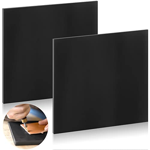 Maitys 2 Pieces Leather Punch Pad Leather Punching Board Pounding Silent Mat Stamping Handmade Craft Leather Tools for Protecting Edges Hole Punches and Absorb Concussion Sound