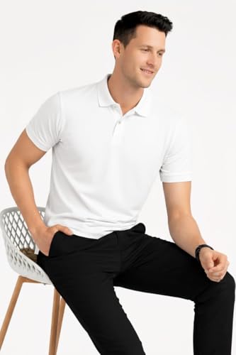 Image of Men's Plain Polo Neck T-Shirt | Comfortable | Stylish Casual & Smart Wear | Half Sleeve | Regular Fit