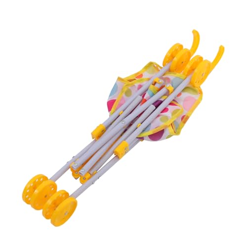 ORFOFE Realistischer Puppenwagen aus Polyester und Abs Kleiner Puppen-Kinderwagen für Mädchen zum Rollenspiel Stabil und Detailgetreu für Puppenhaus Zubehör und