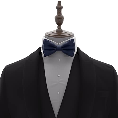 Image of Adam Young Men's Bow Ties Pre-Tied Style Formal Satin Classic Bowtie for Tuxedo Faux Silk