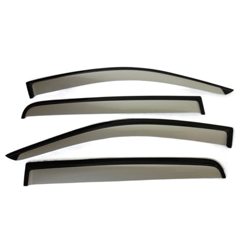 Déflecteurs de vitres pour Ranger Wildtrak protection pluie et soleil finition argent
