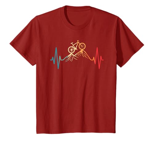 Divertido Retro Ciclismo Heartbeat Bicicleta Bicicleta de montaña Bicicleta Camiseta