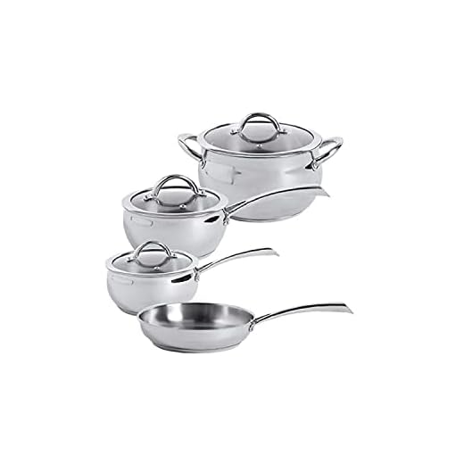 Oster Derrick 7-Piece Stainless Steel Cookware Set with Tempered Glass Lids, Semi Polished