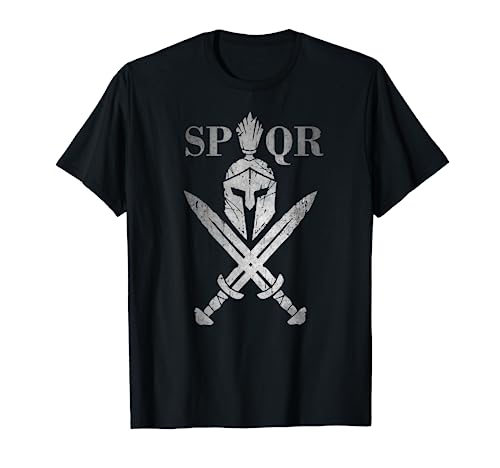 SPQR Casco de Gladiador de Gladiador de la Legión Romana Camiseta