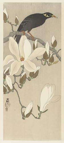 Quatre bateaux de pêche Ohara Koson Affiche Toile 60x90cm pour habiller un grand mur vide