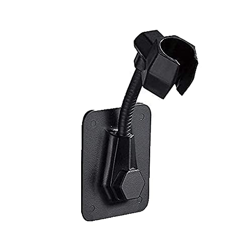 Soporte de la Ducha Universal, ABS Soporte Ducha, Soporte de Cabezal de Ducha, Autoadhesivo, No Requiere Herramientas, Impermeable, Ajustable, Rotating 360 Degrees, para el Cuarto de Baño (Negro)