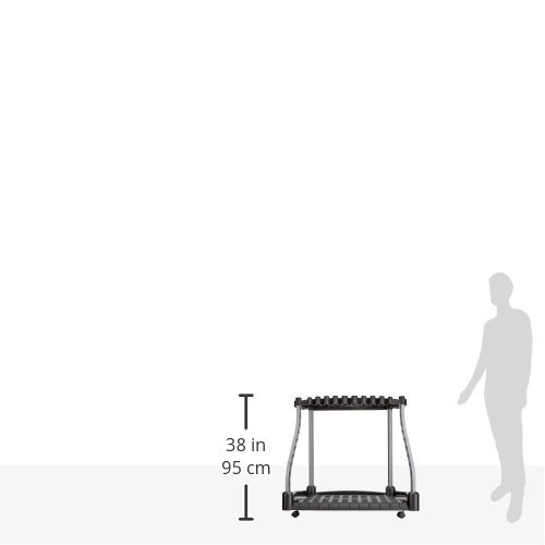 Rubbermaid RUBL9 Garage Tool Tower Rack, Easy To Assemble, Wheeled, Organizes Up To 40 Long-Handled Tools/Rakes/ Brooms/Shovles In Home/House/Outdoor/Shed thumb #4