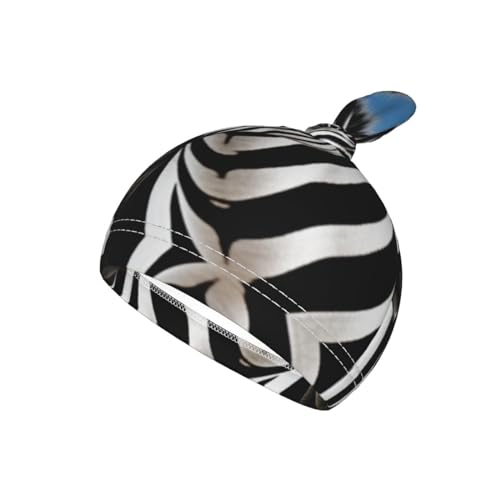 Zebra Printed Newborn Swaddle Blanket With Beanie Hat Set,Baby Swaddle Blanket,Newborn Soft Sleep Sacks For Boys Girls - Image 4