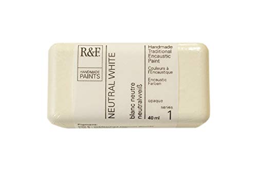 R&F Handmade Paints 101G Encaustic Paint 40ml, Neutral White