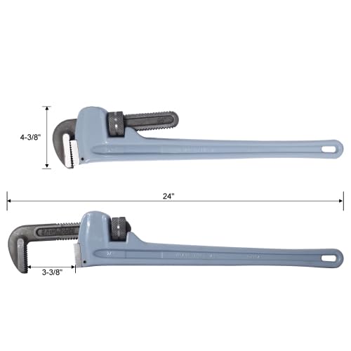 24-calowy aluminiowy klucz do rur prosty, wytrzymały 24-calowy klucz hydrauliczny, łatwy do przenoszenia, konstrukcja do zawieszenia, do rur wodociągowych, napraw samochodowych