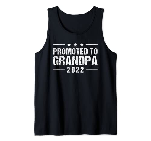 Hombre Promoted To Grandpa 2022 Vintage Design Funny Grandpa Camiseta sin Mangas