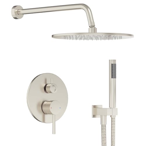 Gabrylly Shower System, Wall Mounted Shower Faucet Set with Shower Valve, High Pressure 10' Rain...