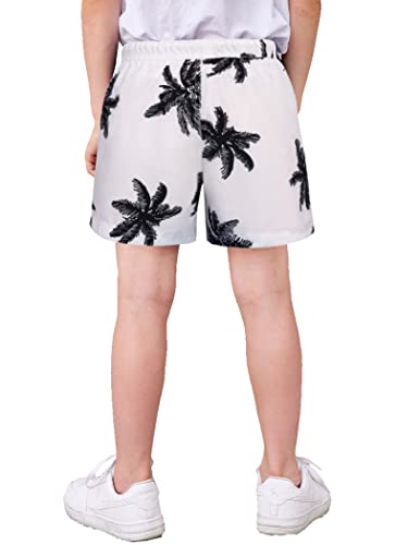 Arshiner Boys Quick Dry Swim Trunks White Kids Beach Board Shorts Swim Shorts Palm Trees Little Boys Bathing Suit #TOP3