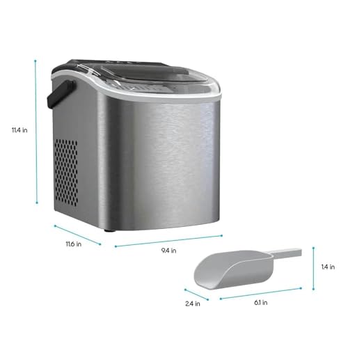 Máquina de hielo portátil para encimera 26 lb/24 horas miniatura 6