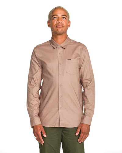 Image of Volcom Men's Long Sleeve Woven Button-up Shirt, Casual Or Dress Shirt for Work & Everyday Wear