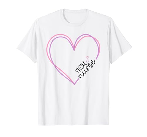 NICU Nurse Life San Valentino per le donne amore cuore sottile Maglietta