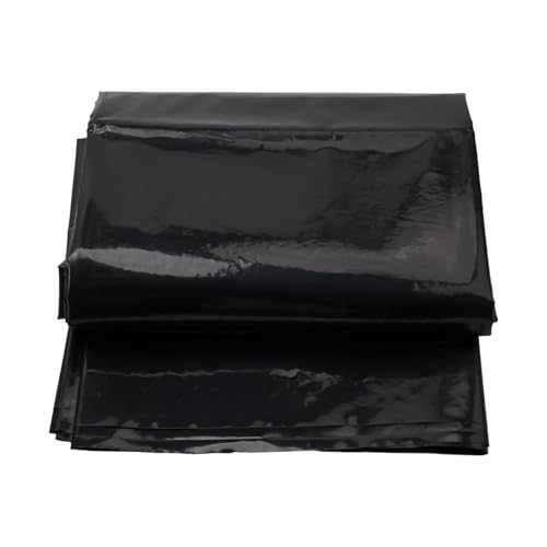 Strapazierfähige Fischteichfolie, 0,12 mm dick, für Garten, Pool und Landschaftsbau, HDPE-Membran für Teiche, Bachläufe und Springbrunnen, Schwarz