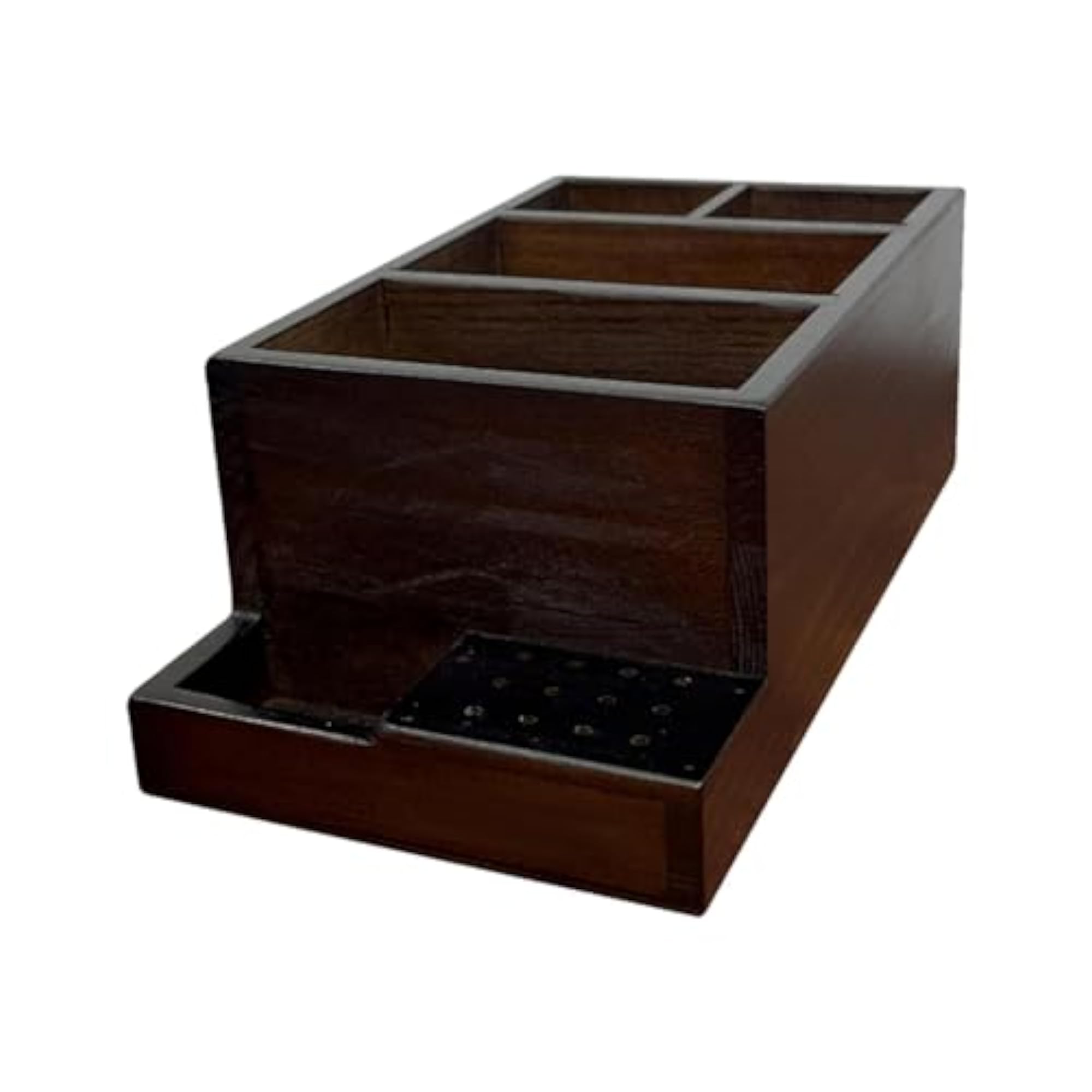 Nail Drill Holder Box Wooden Storage for Desktop