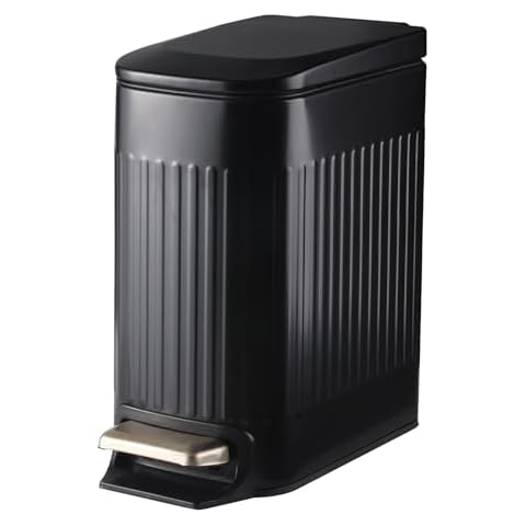 ELPHECO Slim Foot-Operated Trash Can with Soft Close Lid Cover