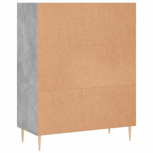 Librería de 3 compartimentos abiertos gris hormigón mueble madera moderno 8