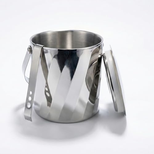Image of Car-O-Bar Silver Bar Set Trunk | Bar Set for Home - Bartender Kit :Cocktail Shaker, Bar Spoon, Jigger, Muddler, Strainer, Wine & Beer Bottle Opener, Ice Bucket with Tong, Bar Trunk