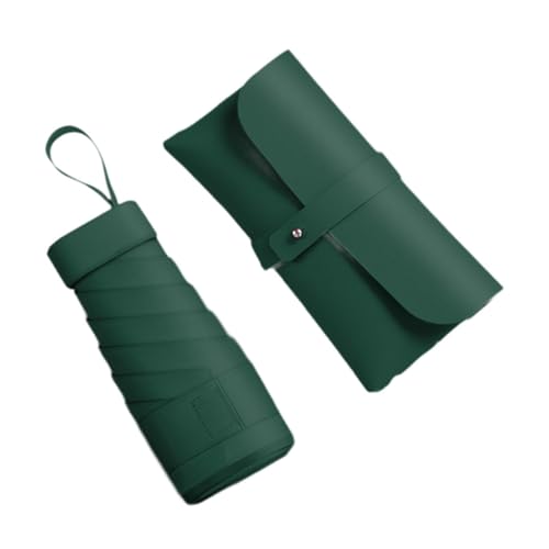 Ombrello pieghevole da pioggia per donna da viaggio portatile impermeabile Verde