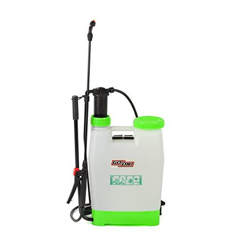 Backpack Pressure Garden Chemical/Weed Killer Sprayer with Lance and 3 Adjustable Spray Nozzles, 12 Litres, Knapsack Wearable Gardening Accessories
