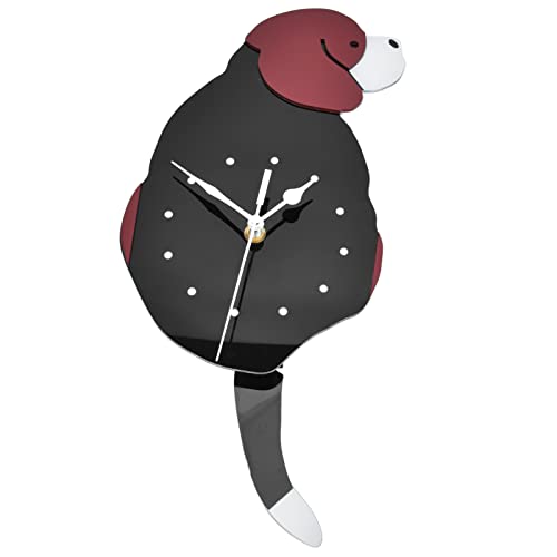 plplaaoo Creative Dog Wagging Tail Wall Clock, Pendulum Clock, DIY Simple Fashion Silent Wall Clock with Swing Tail - Image 4