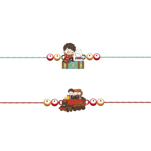 Image of Harry Potter & Hogwarts Express Theme Character Rakhi for Brother | Cartoon Rakhi for Boys, Bhaiya, Bhai | Raksha Bandhan Gift | (Pack of 2)