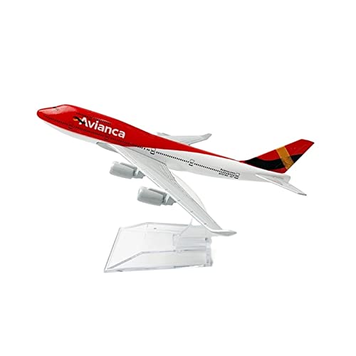 Avión de 16cm Boeing B747 de metal miniatura decorativa para oficinas y habitaciones de niños