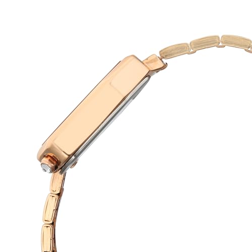 Image of Fastrack Wild Viper-Inspired Unique Shaped Silver Dial IP Rose Gold Stainless Steel Strap Watch for Women - 6323WM02