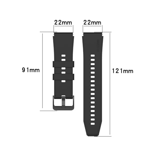 Correa para reloj 22mm Fluororubber rojo vino miniatura 5