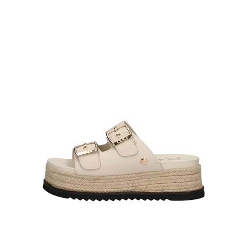 Sandale Femme Cuir Cult Doja 4515 White avec Plateforme PE25 Chic
