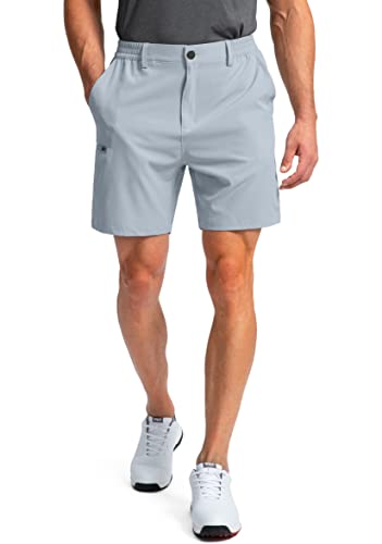 Image of Pinkbomb Men's Golf Shorts with 6 Pockets Stretch Quick Dry Hiking Work Dress Shorts for Men