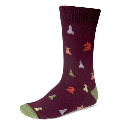 tiemart Mens Socks One Pair (Chess Novelty)