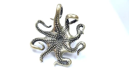 Estatua Decorativa Pulpo de Latón 4 cm miniatura 5