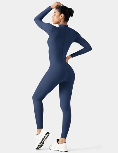 Image of speerise Long Sleeve Bodysuit One Piece Bodycon Tummy Control Jumpsuits