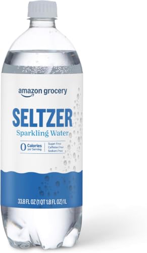 Image of Amazon Grocery, Seltzer Sparkling Water, 33.8 Fl Oz (Pack of 6)