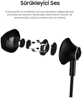 Lucatech Metal Kaplı Kablolu Kulak İçi Kulaklık, Mikrofon, Jack Bağlantı, Siyah - Görsel 2