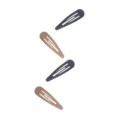 Goody Clipes de pressão de cabelo com contorno de metal – 6 unidades, preto e marrom – Basta encaixa