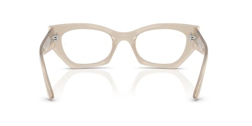 Ray-Ban RX7330 Zena Prescription Eyewear Frames, Shiny Cloudy Warm White/Demo Lens, 49 mm - image 4