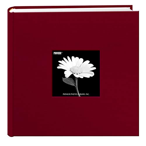 Fabric Frame Cover Photo Album 200 Pockets Hold 4×6 Photos, Champion Burgundy