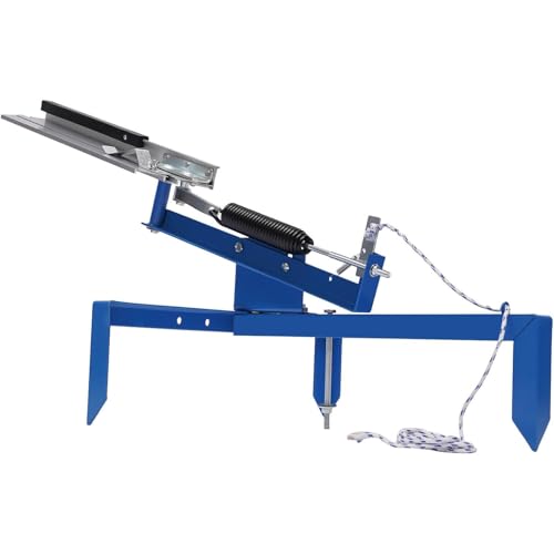 Yidubid Manuelle Zielwurfmaschine, Tragbarer Tontaubenwerfer Mit Fußhalterung, Verstellbarer Winkel Wurfmaschine Für Schießübungen Und Zieltraining Blue,1