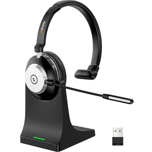 Wantek Bluetooth-Headset mit Mikrofon für PC, V5.2, Kabelloses Headset mit...