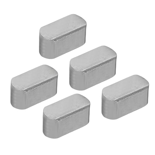 PATIKIL Round Ended Feather Key 6x3x3 Mm, 5 Pcs Carbon Steel Parallel Drive Shaft Key Stock for Fasteners Mechanical Industry, Carbon Black