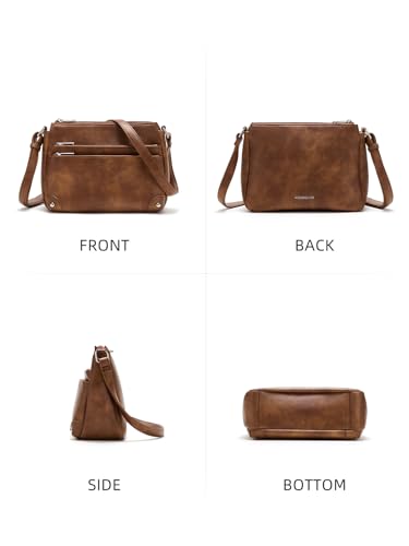 Image of WESTBRONCO Crossbody Bags for Women, Medium Size Shoulder Handbags, Satchel Purse with Multi Zipper Pocket