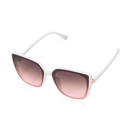 Vince Camuto Óculos de sol feminino olho de gato VC964, branco, 62 mm, Branco, 62 mm